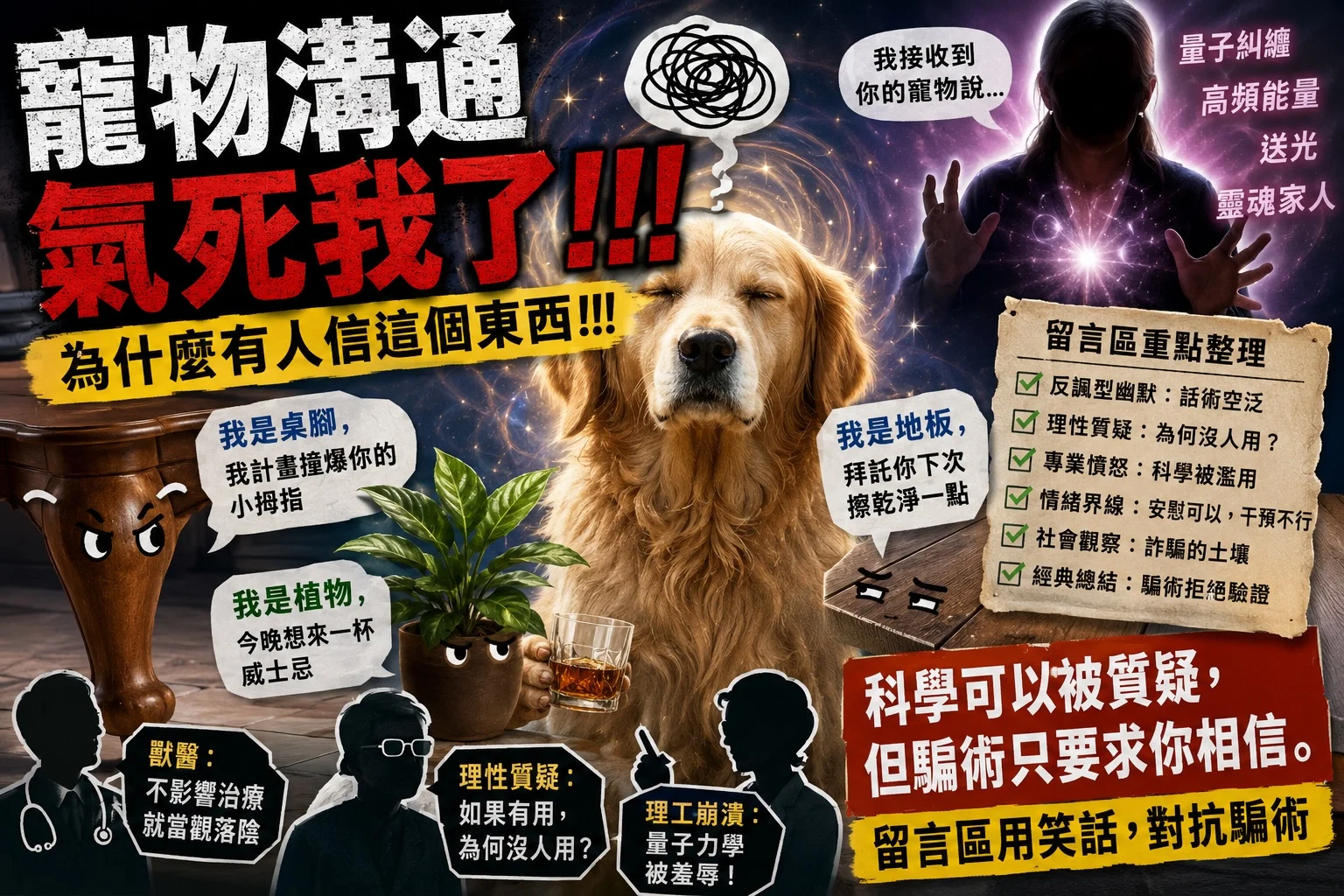 You are currently viewing 寵物溝通師：提醒社會面對詐騙話術的現實挑戰，一場大型即興喜劇的觀眾席筆記