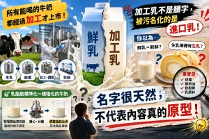 Read more about the article 消費者被洗腦了？生乳捲沒有生乳？乳業加工與法規限制是什麼？讓你了解加工奶的真相