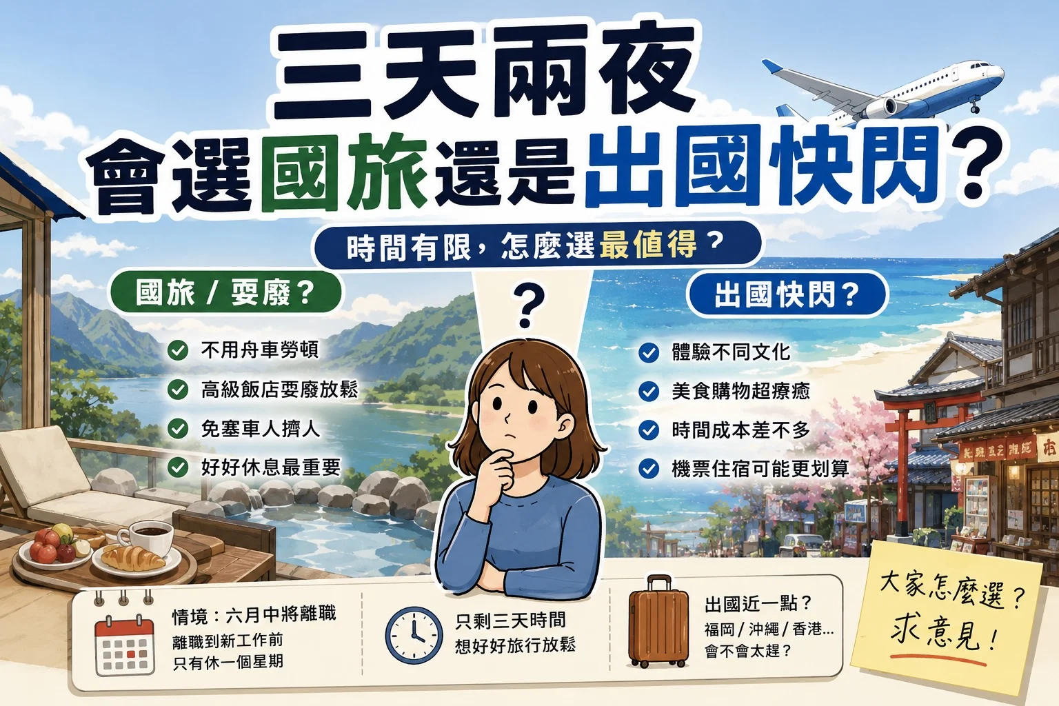 You are currently viewing PPT話題：三天兩夜會選國旅還是出國快閃？