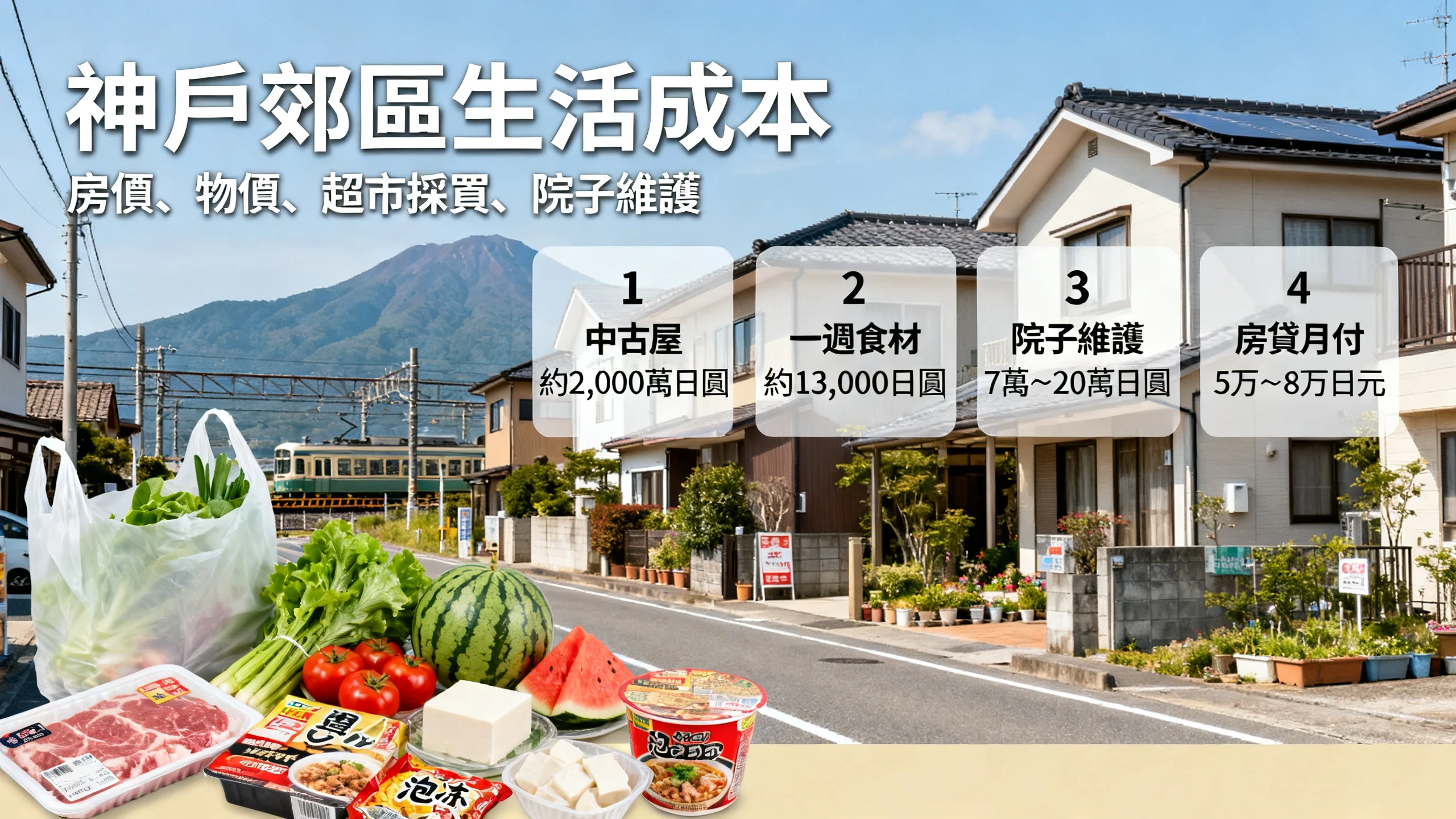 You are currently viewing 神戶鄉下小鎮生活成本高嗎？日本郊區房價、超市採買與每月開支完整解析