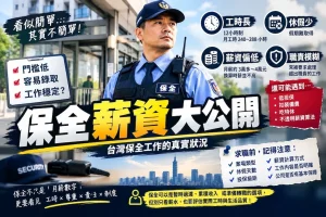 Read more about the article 台灣保全薪資現況分析與工作環境分享：超長工時&休假少&血汗低薪