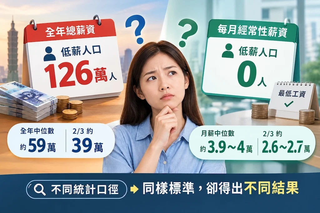 Read more about the article 台灣沒有低薪？原本低薪人口126萬人跑去哪了 當然也沒有過勞死